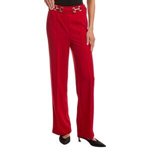 Luxe Always Womens  Horsebit Pant, Red